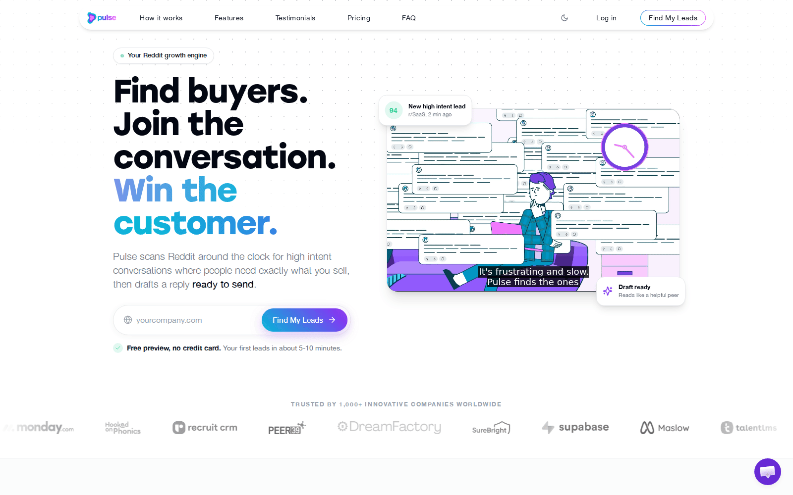 Pulse homepage